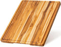 RealGulf Tabla de cortar de teca extra grande de 24 x 18, bloque de...