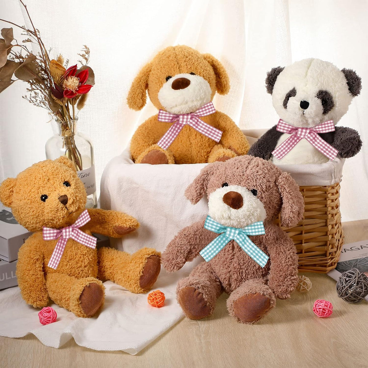 Civaner 7 piezas de animales de peluche a granel de 12.5 pulgadas,...