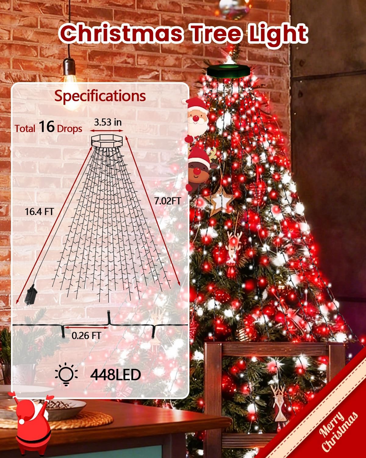 Nuevas Luces para Árbol de Navidad 2025 para Interiores con Control...