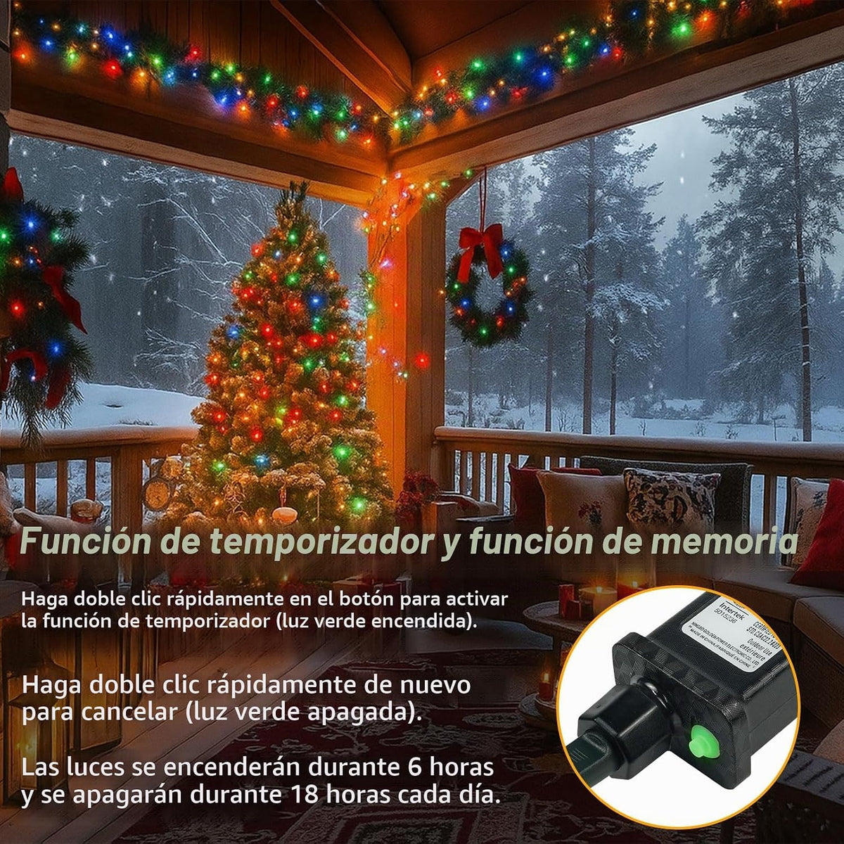 200 luces de cadena conectables LED, luces navideñas de 66 pies par...