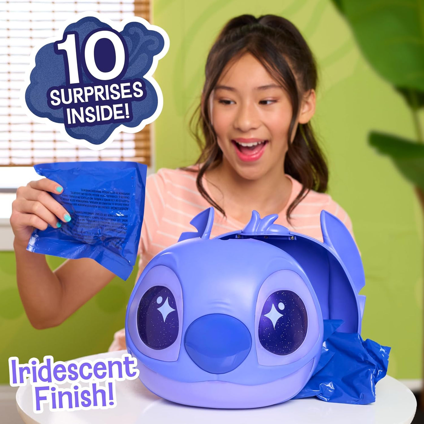 Disney Stitch - Cápsula misteriosa jumbo de 9 pulgadas, incluye fig...
