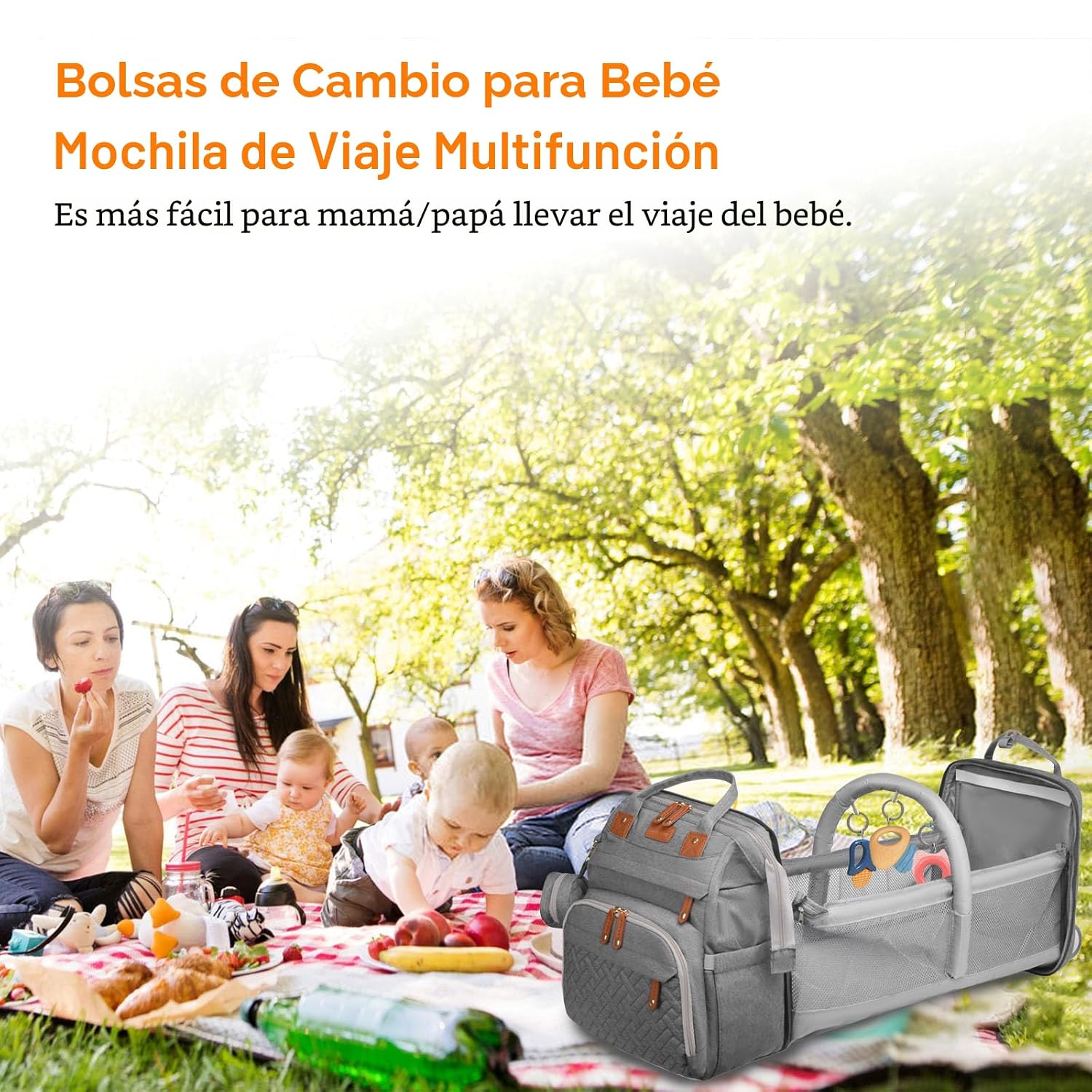 Astro alan Bolsas de pañales para bebé con estación de cambio, moch...