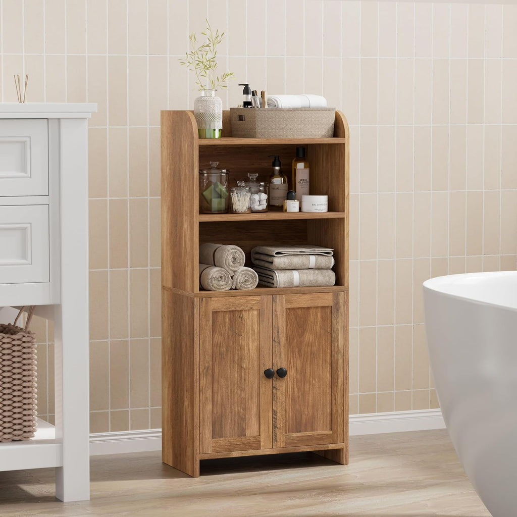 Homhedy Armario de almacenamiento pequeño para baño, almacenamiento...