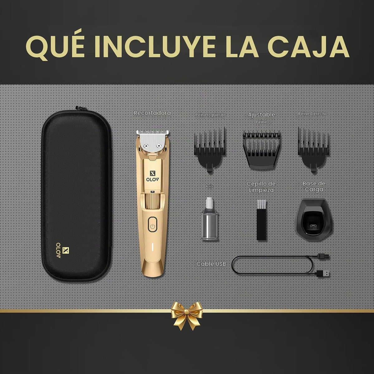 OLOV X Recortadora de barba para hombre - Recortador todo en uno co...