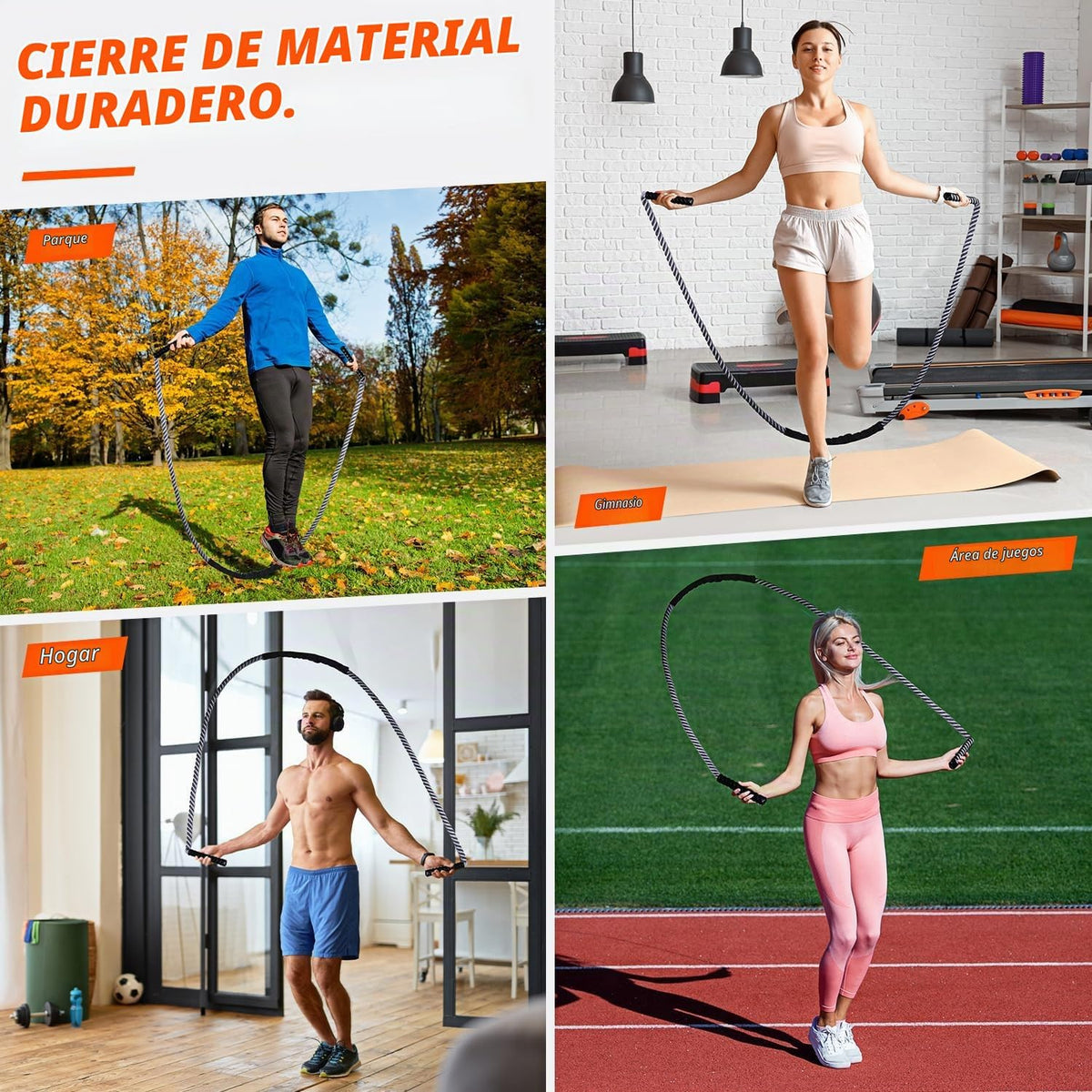 HOXWC Cuerda de Saltar, Cuerda de Saltar con Peso para Fitness, Cue...