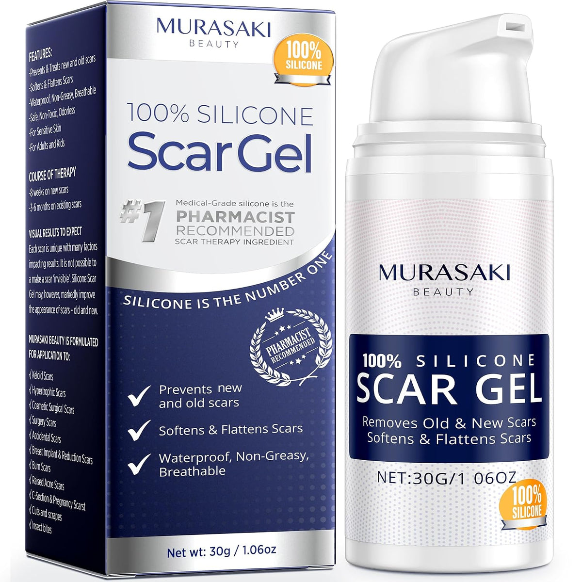 Gel de cicatriz 100% silicona crema para cicatrices \u2013 Gel avan...
