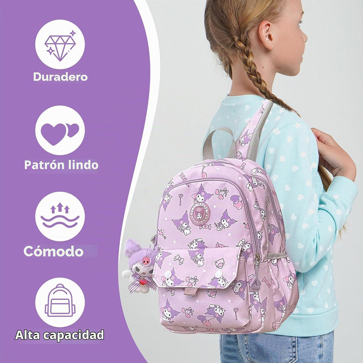 trettitre Mochila linda de anime para estudiantes, bolsa de viaje c...