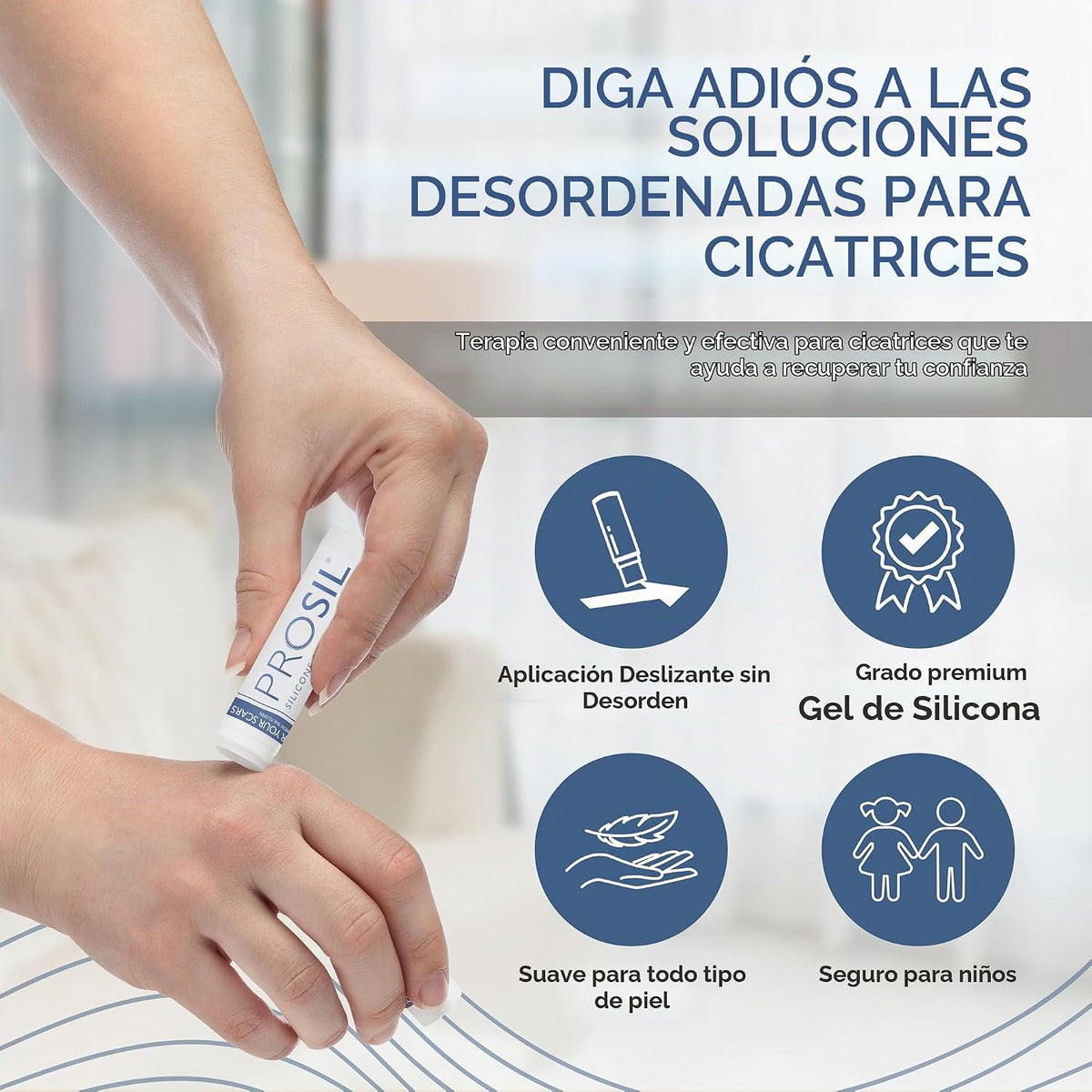 Biodermis Pro-SIL - Barra de gel de silicona para cicatrices, cuida...