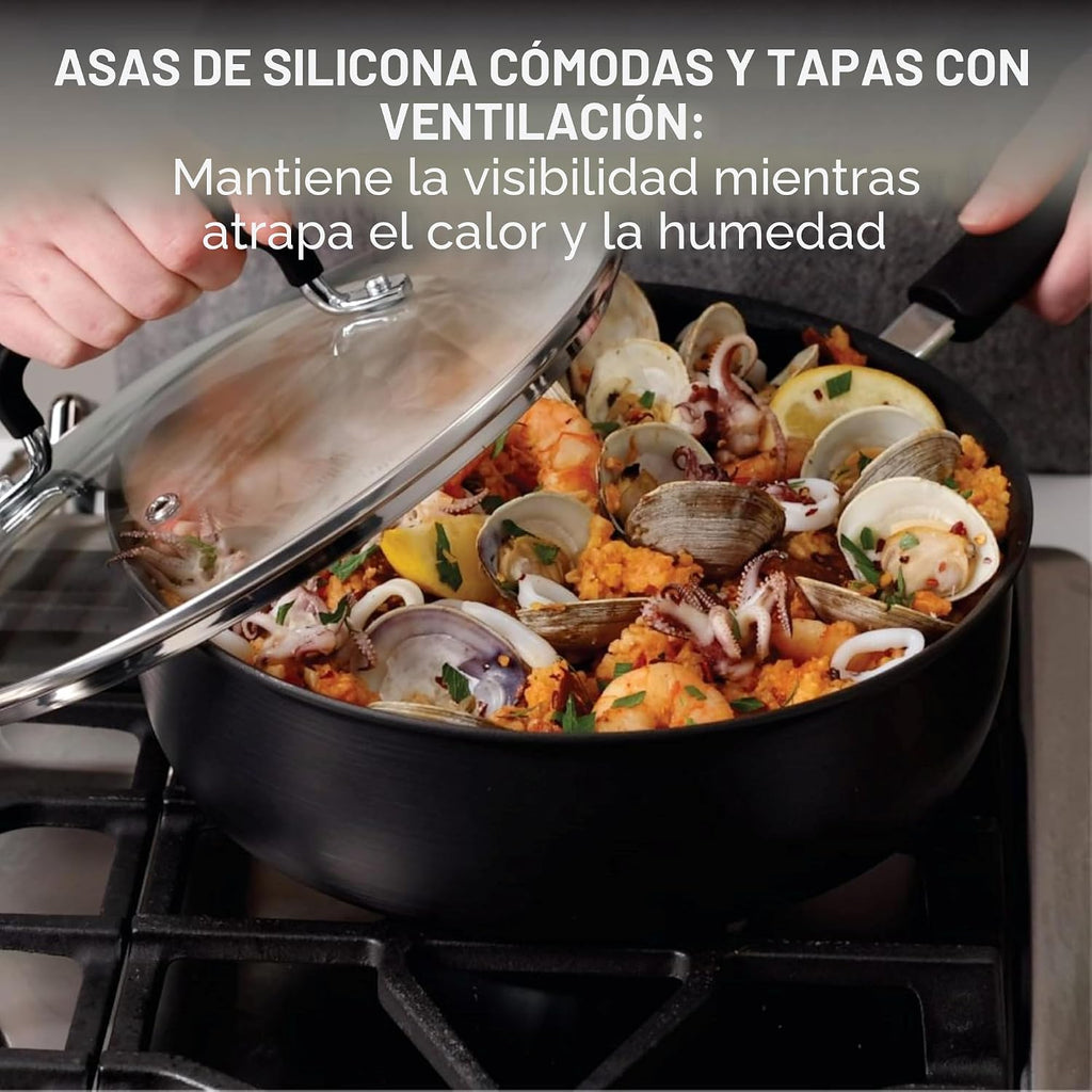 T-Fal Ultimate - Sartén antiadherente de aluminio anodizado duro co...