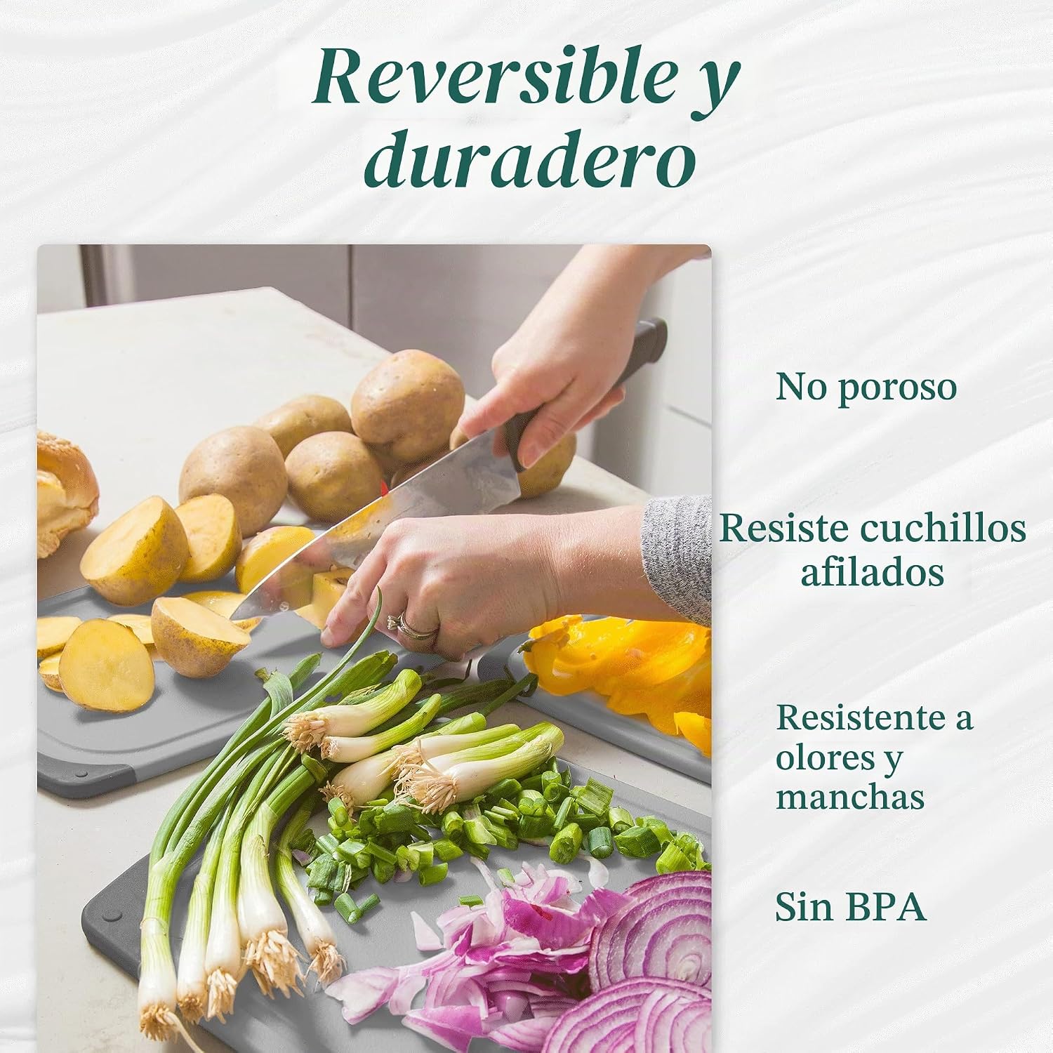 Tablas de cortar para cocina, tabla de cortar sin BPA, diferentes t...