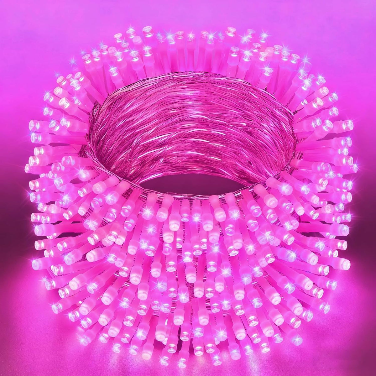 VTECHOLOGY Tira de luces rosadas para árbol de Navidad de 66 pies,...