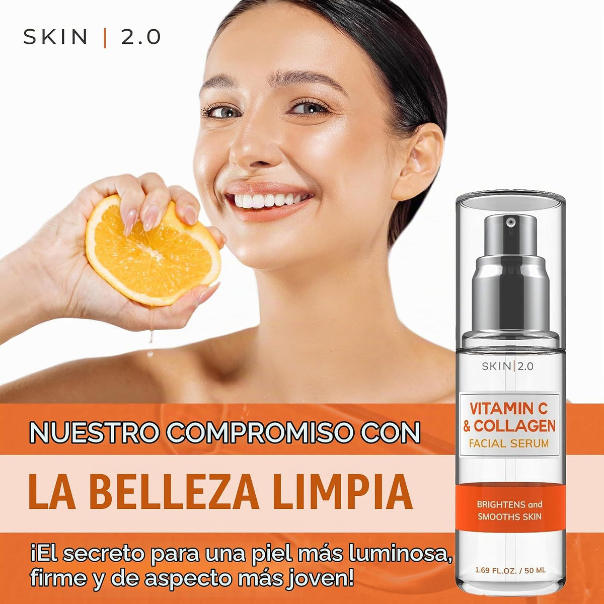 Skin 2.0 Set de suero de vitamina C y colágeno y crema de día, anti...