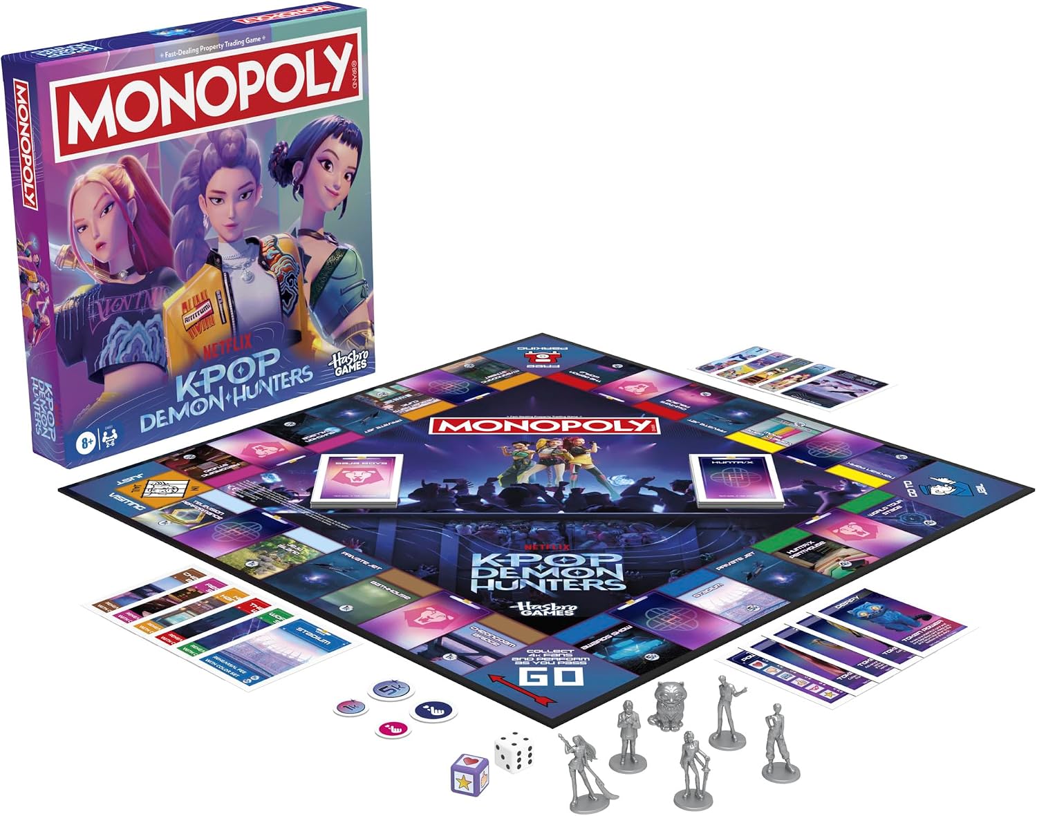 Monopoly: Kpop Demon Hunters Edition Juego de mesa | Juegos familia...