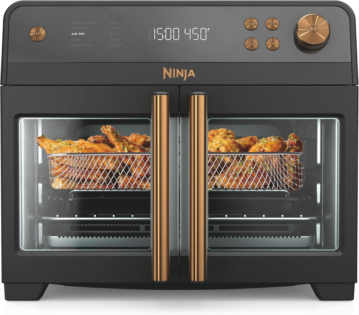 Ninja French Door Premier - Horno de freír de aire, 10 en 1, negro,...