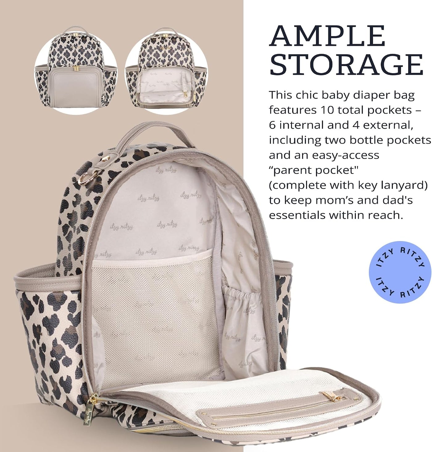 Itzy Ritzy Mini Mochila para Pañales \u2013 Mochila Mini Plus Elega...