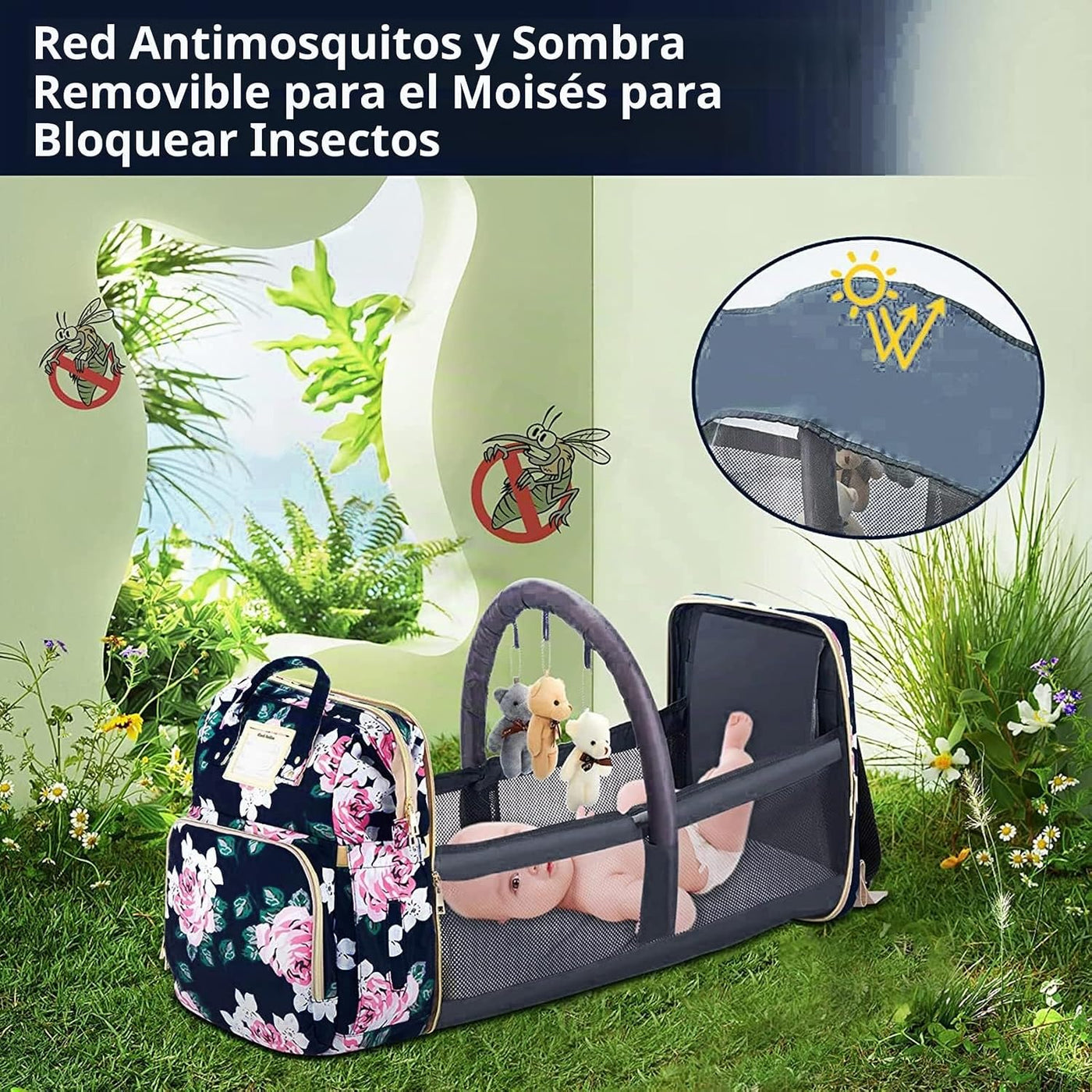GurZinn Mochila Bolsa para Pañales Impermeable Bolsa para Bebé de G...