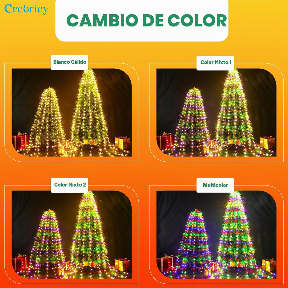 Anillo de 30 modos de luces para árbol de Navidad para interiores y...