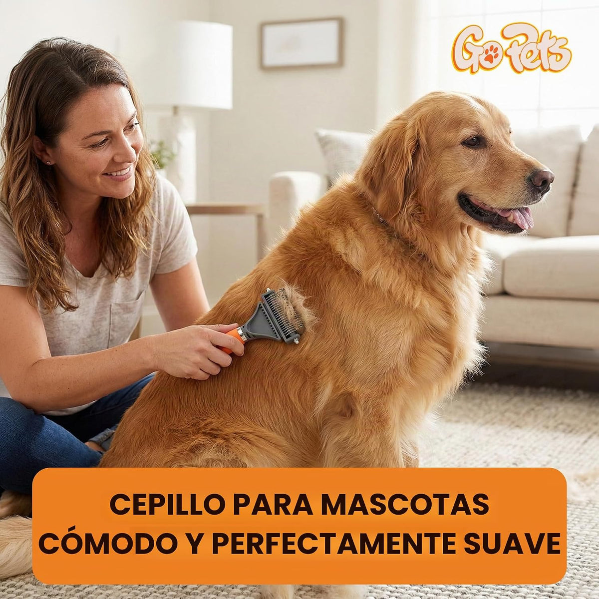 GoPets Peine desenredante para perros, rastrillo de aseo de mascota...