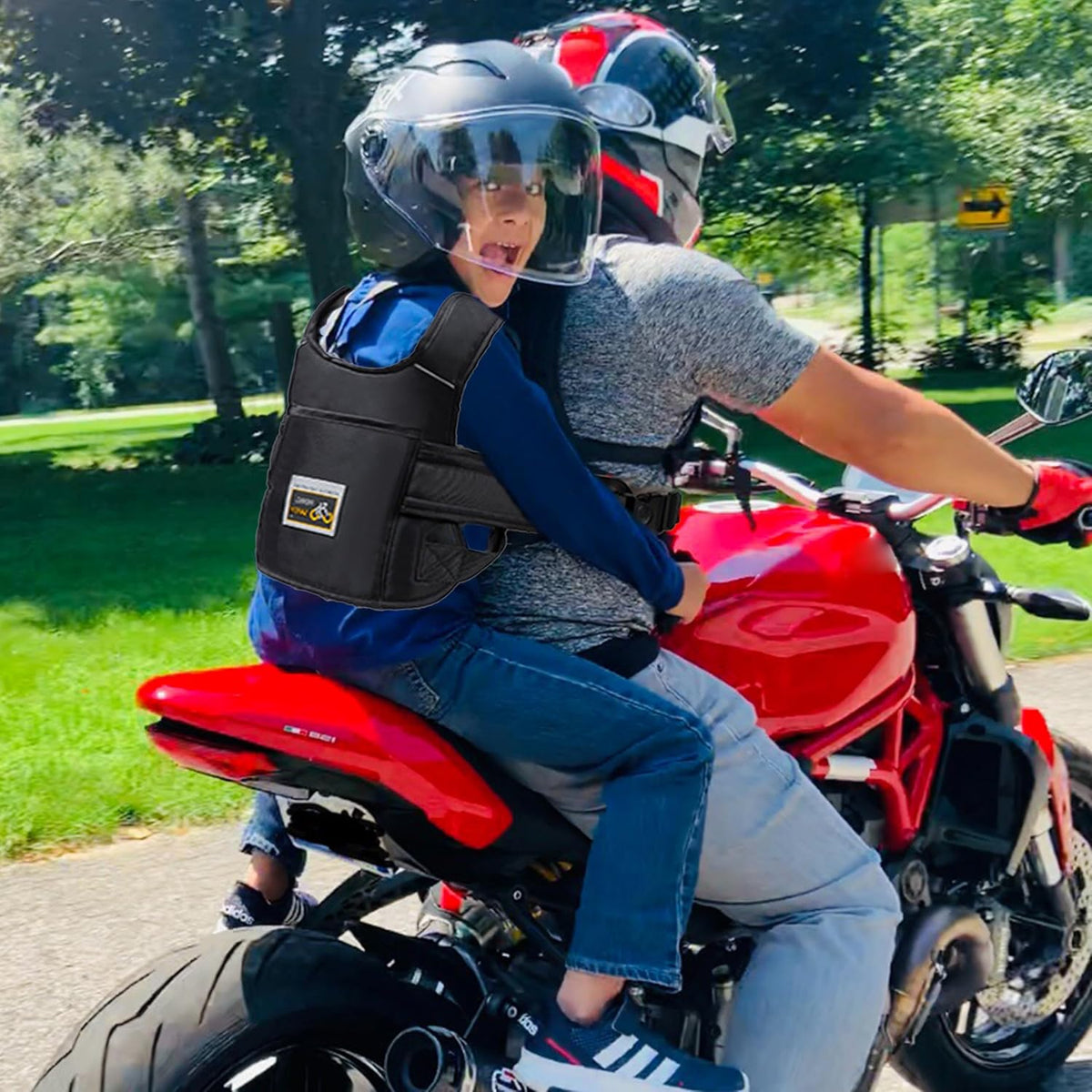 YISNDYA Arnés de seguridad para motocicleta para niños Tira reflect...