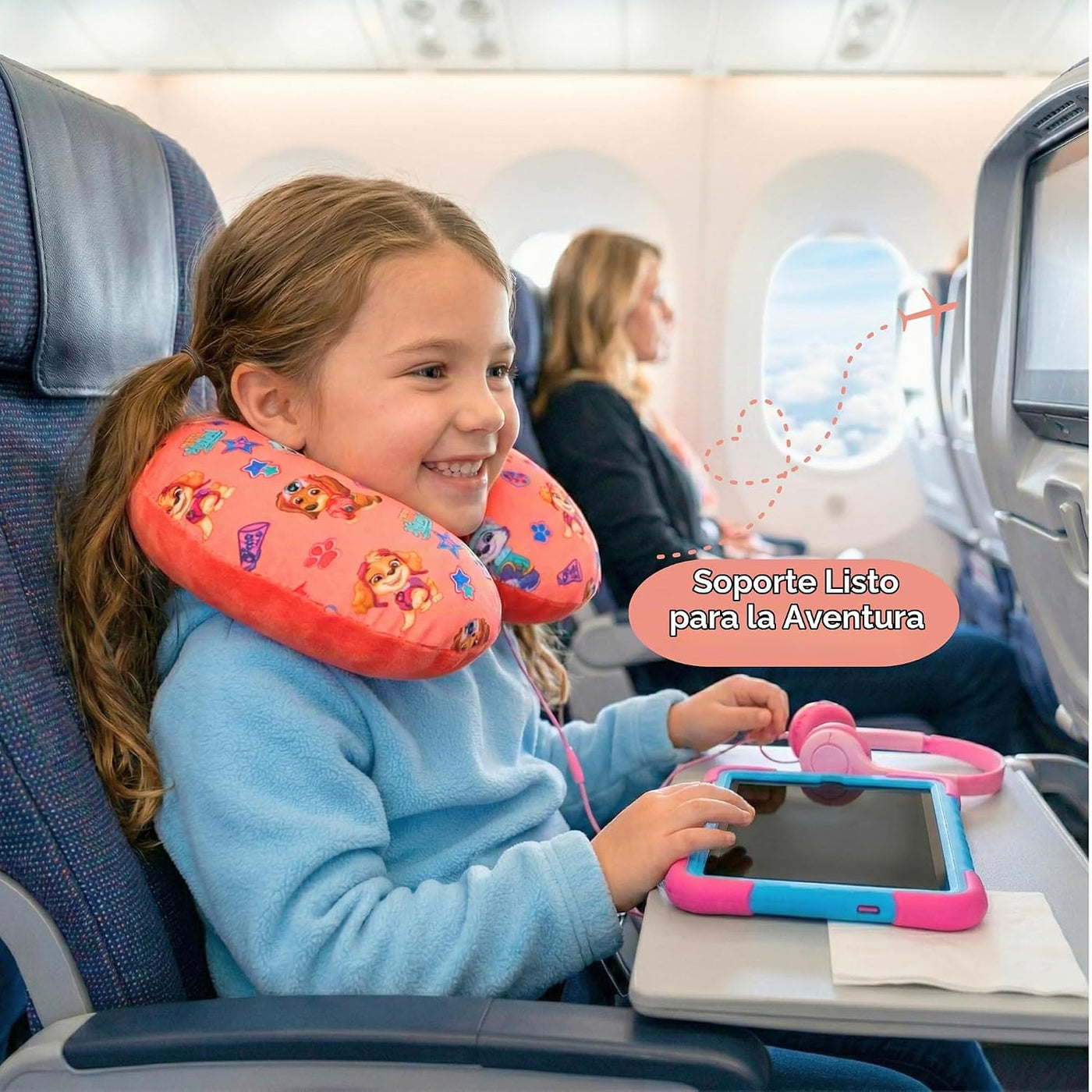 Franco Paw Patrol Girl Skye and Everest - Almohada para el cuello,...