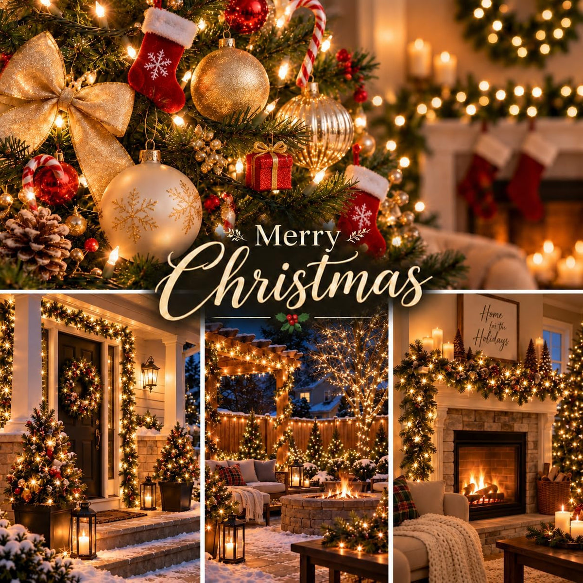 Guirnalda de luces navideñas conectables de 88 pies y 240 LED para...