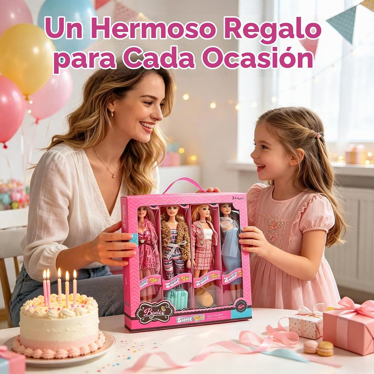 Juego de muñecas de princesa de 11.5 pulgadas, muñeca de juguete am...