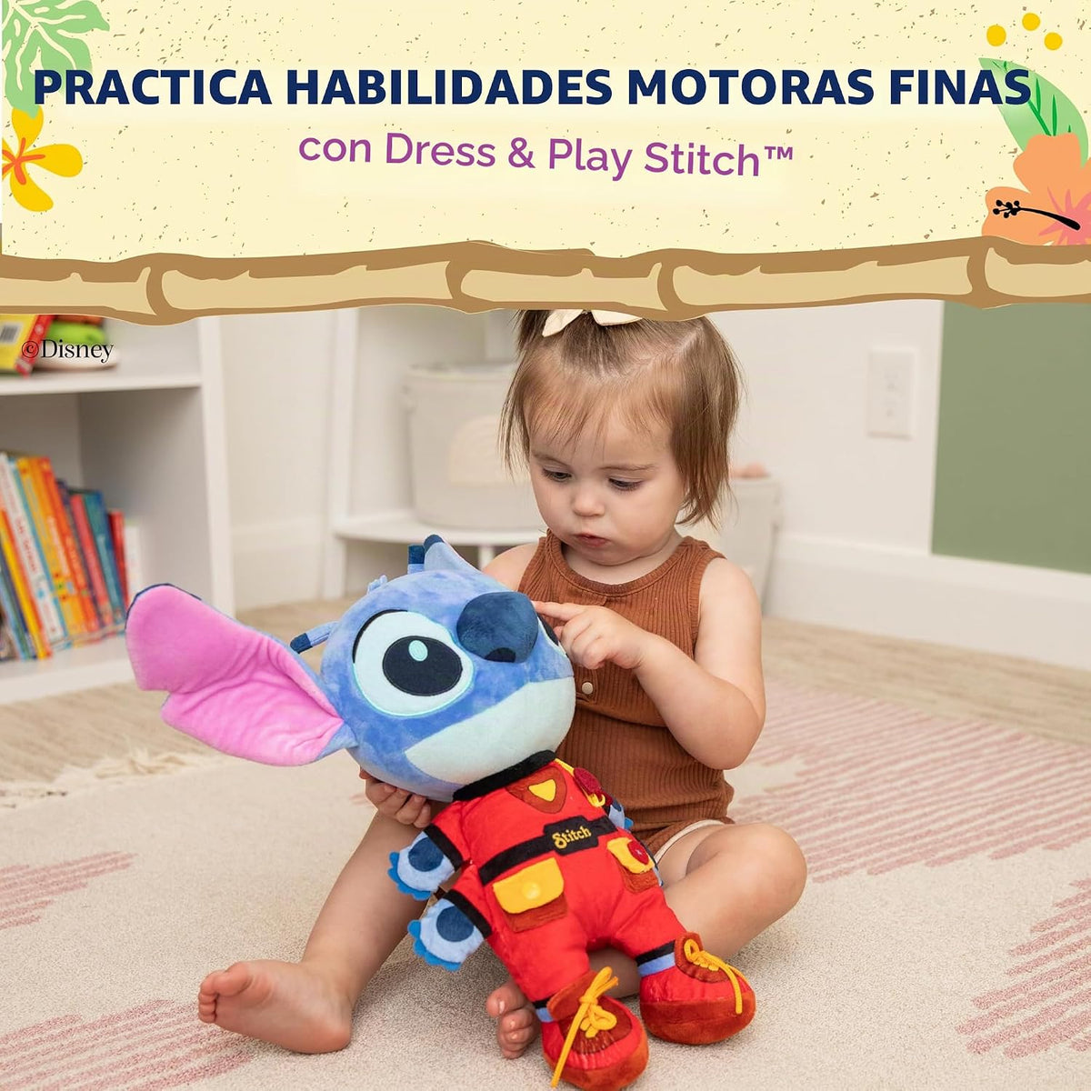 Kids Preferred - Vestido de puntada de Disney y peluche para bebés...
