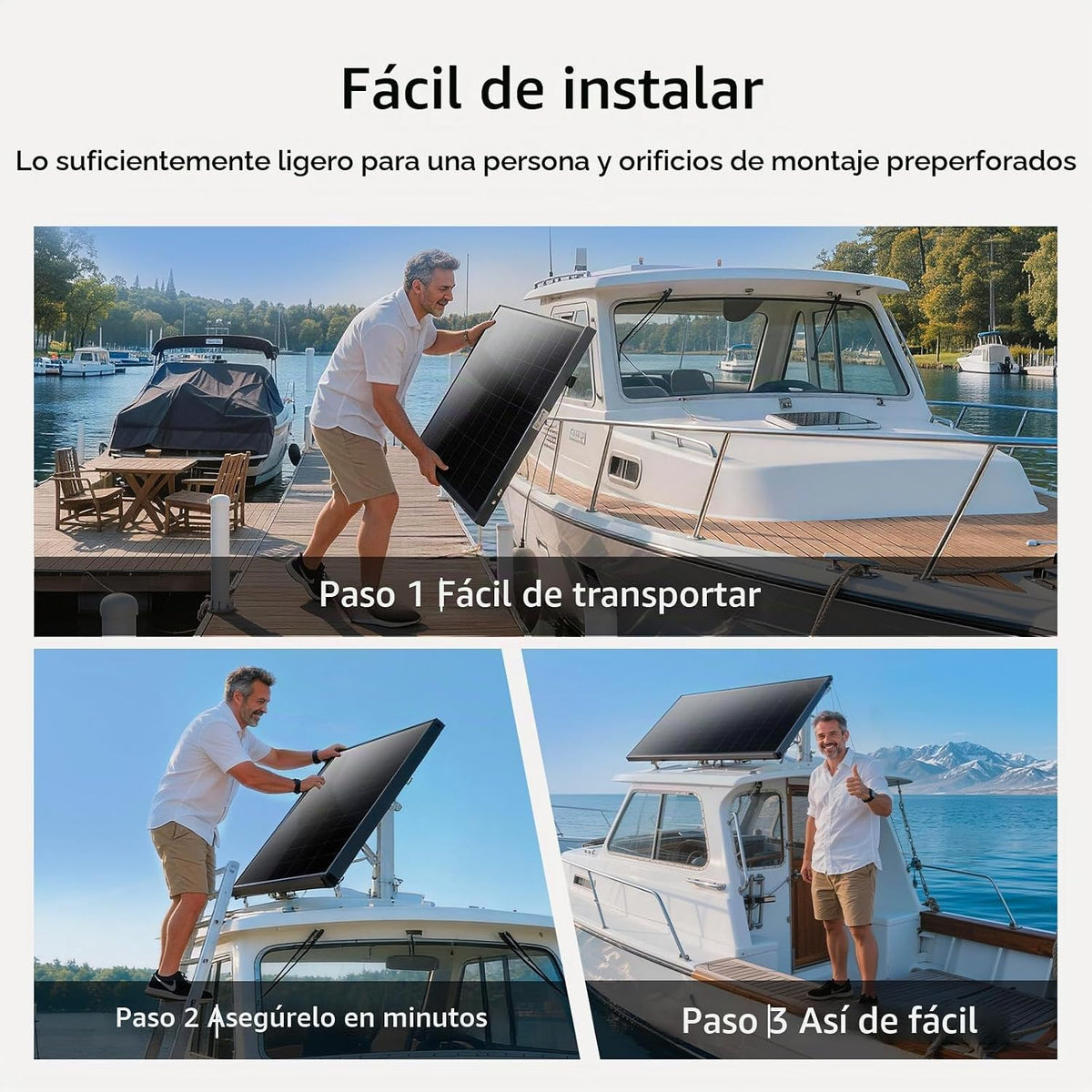 JJN Panel Solar Bifacial de 200 W, 16BB N-Tipo 200 W 12 V 25% de Al...