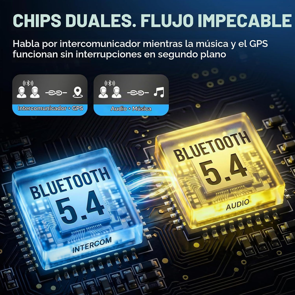 Oumurs N3X - Auriculares Bluetooth para motocicleta, sistema de com...