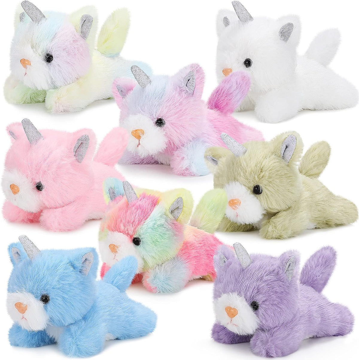 Sumind 8 piezas de animales de peluche de gato a granel, 5 pulgadas...