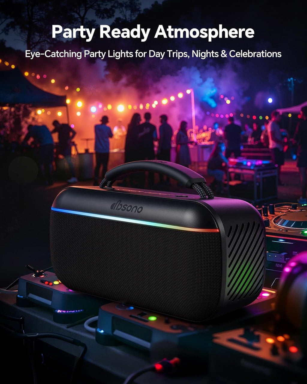 dbsono Altavoz Bluetooth Portátil Inalámbrico, Pico 100W, Bluetooth...