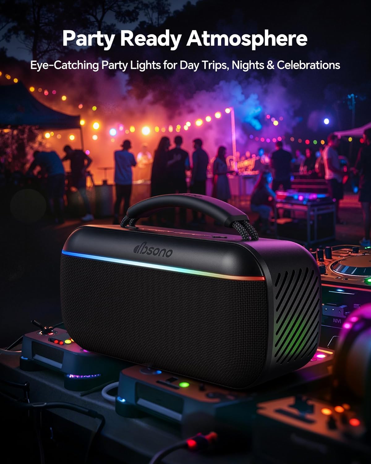 dbsono Altavoz Bluetooth Portátil Inalámbrico, Pico 100W, Bluetooth...
