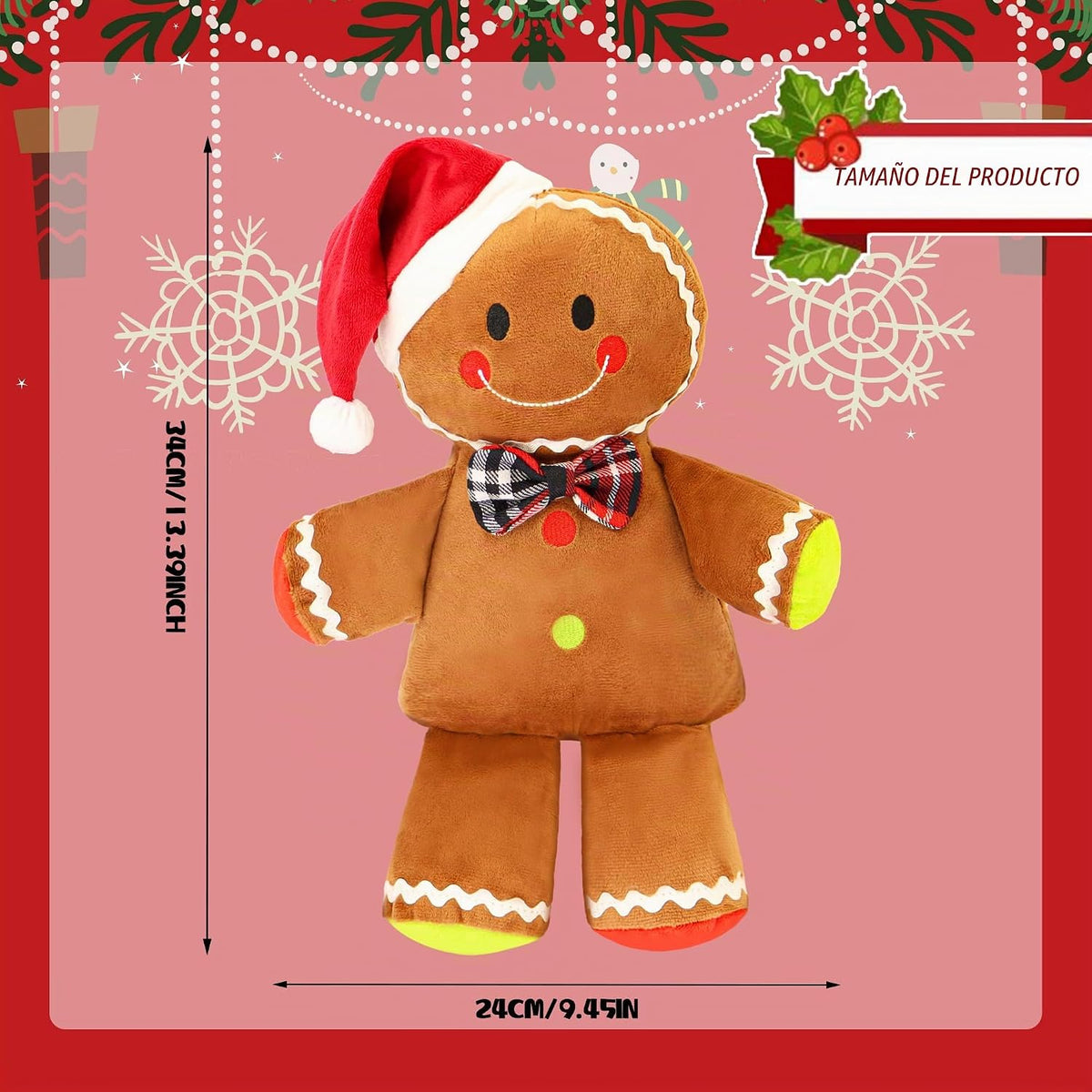 Tiralia - Peluche navideño de hombre de jengibre, bonito juguete de...