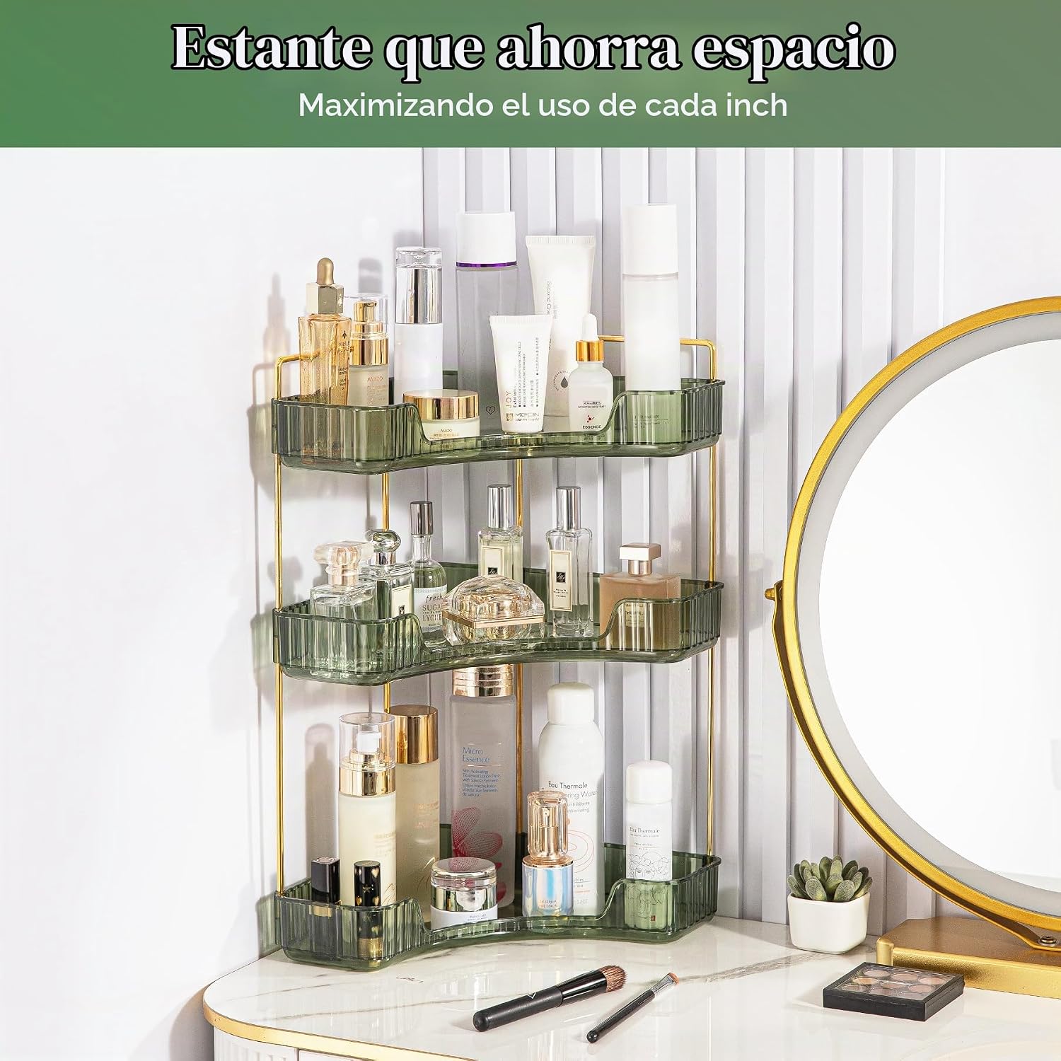 Aveniee Organizador esquinero para mostrador de baño, almacenamient...