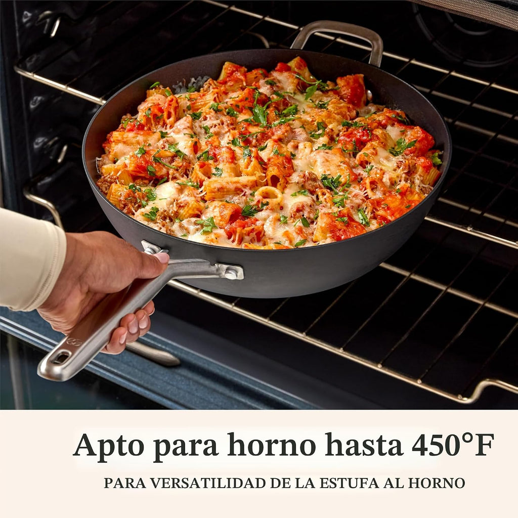 Calphalon® Sartén Jumbo antiadherente anodizada dura de 12 pulgadas...