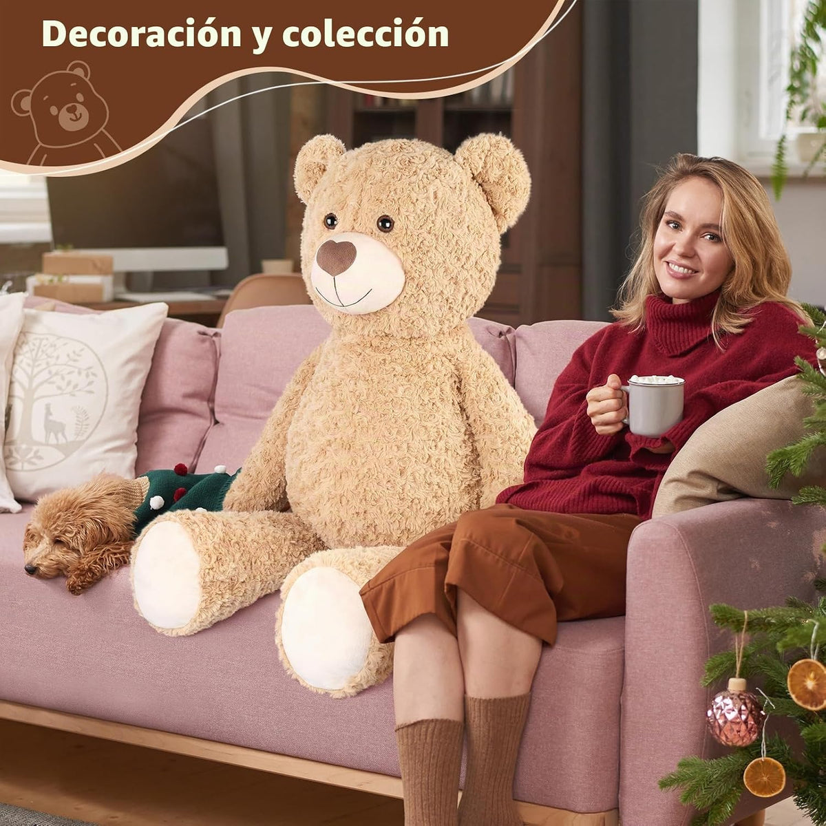SuzziPals Oso de peluche gigante de 43 pulgadas, animales de peluch...