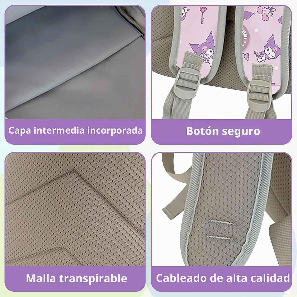 trettitre Mochila linda de anime para estudiantes, bolsa de viaje c...