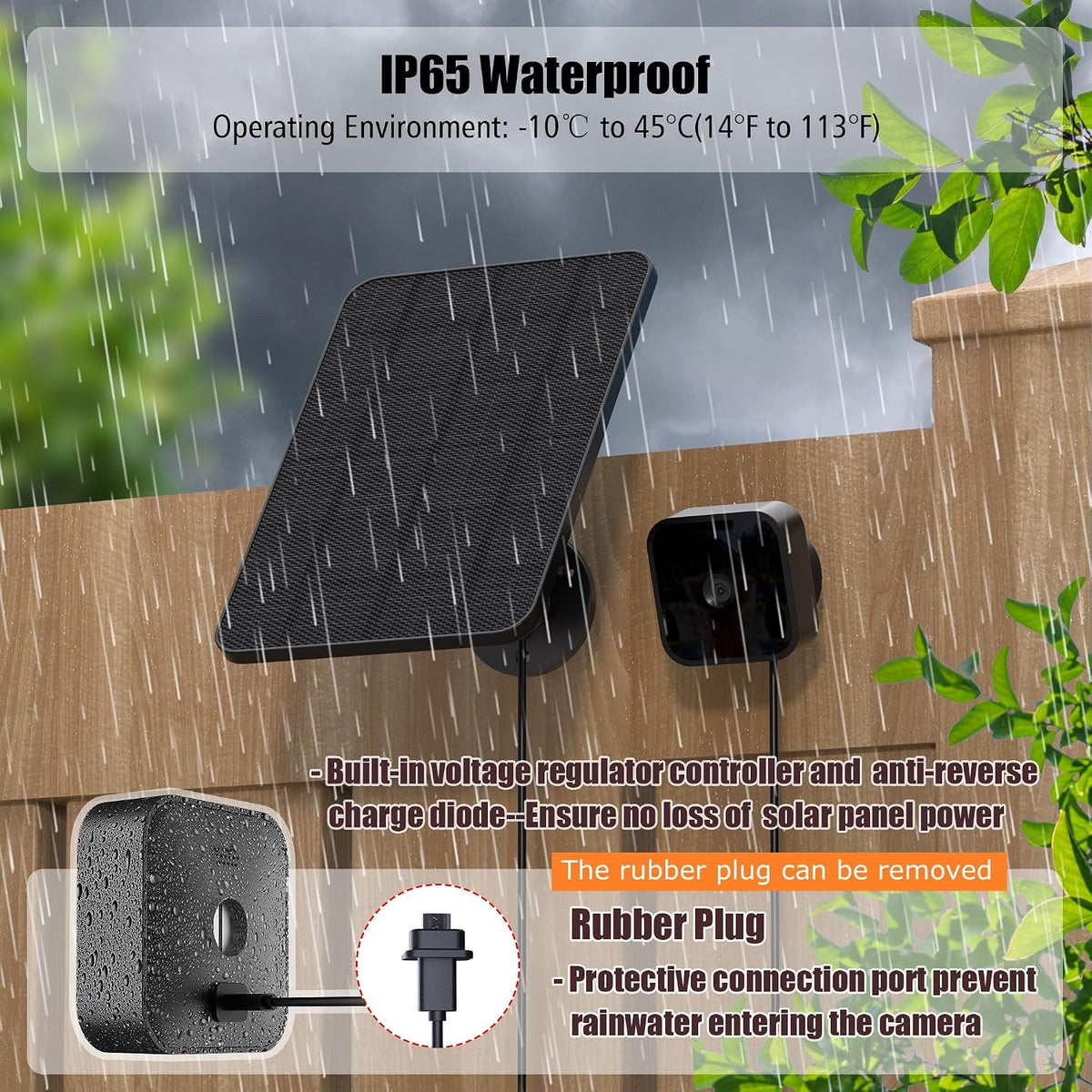 Rhorawill Paquete de 4 paneles solares para Blink Outdoor 2K+\/4(4....