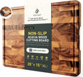 Tabla de cortar extra grande de madera de acacia con grano final pa...