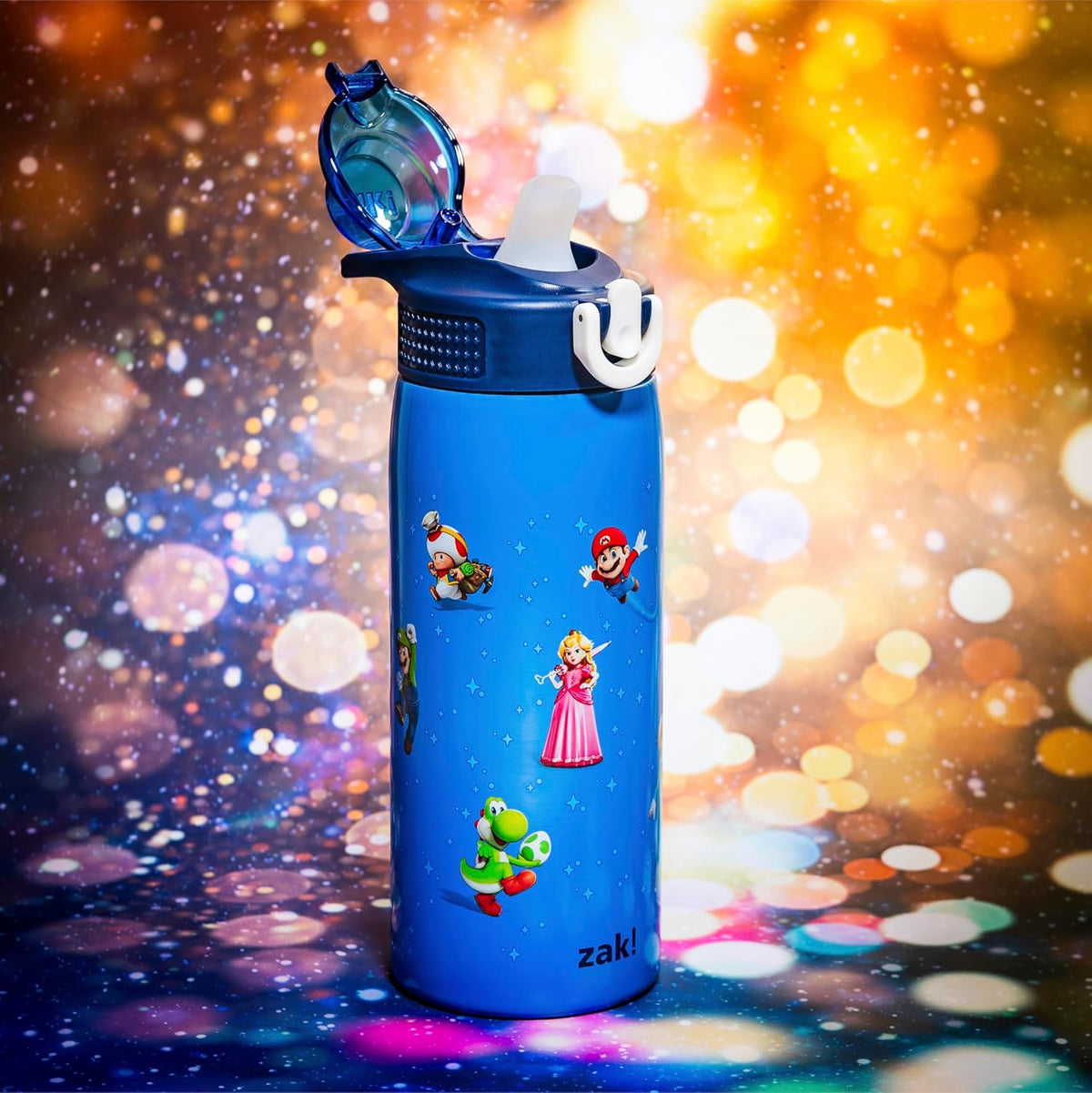Zak Designs Super Mario Movie Sage - Botella de agua para niños con...