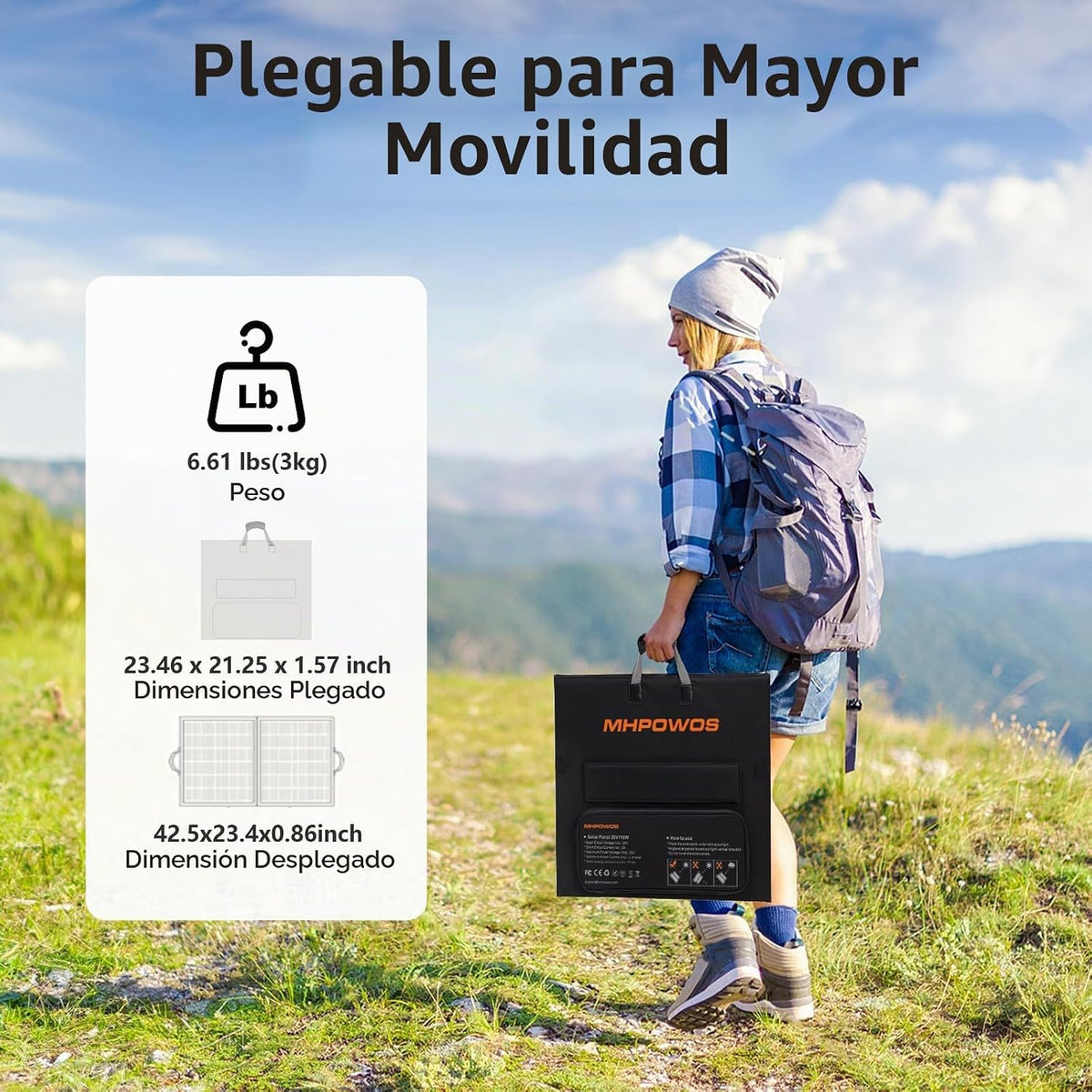 el panel solar portátil 110W para el cargador solar impermeable de...