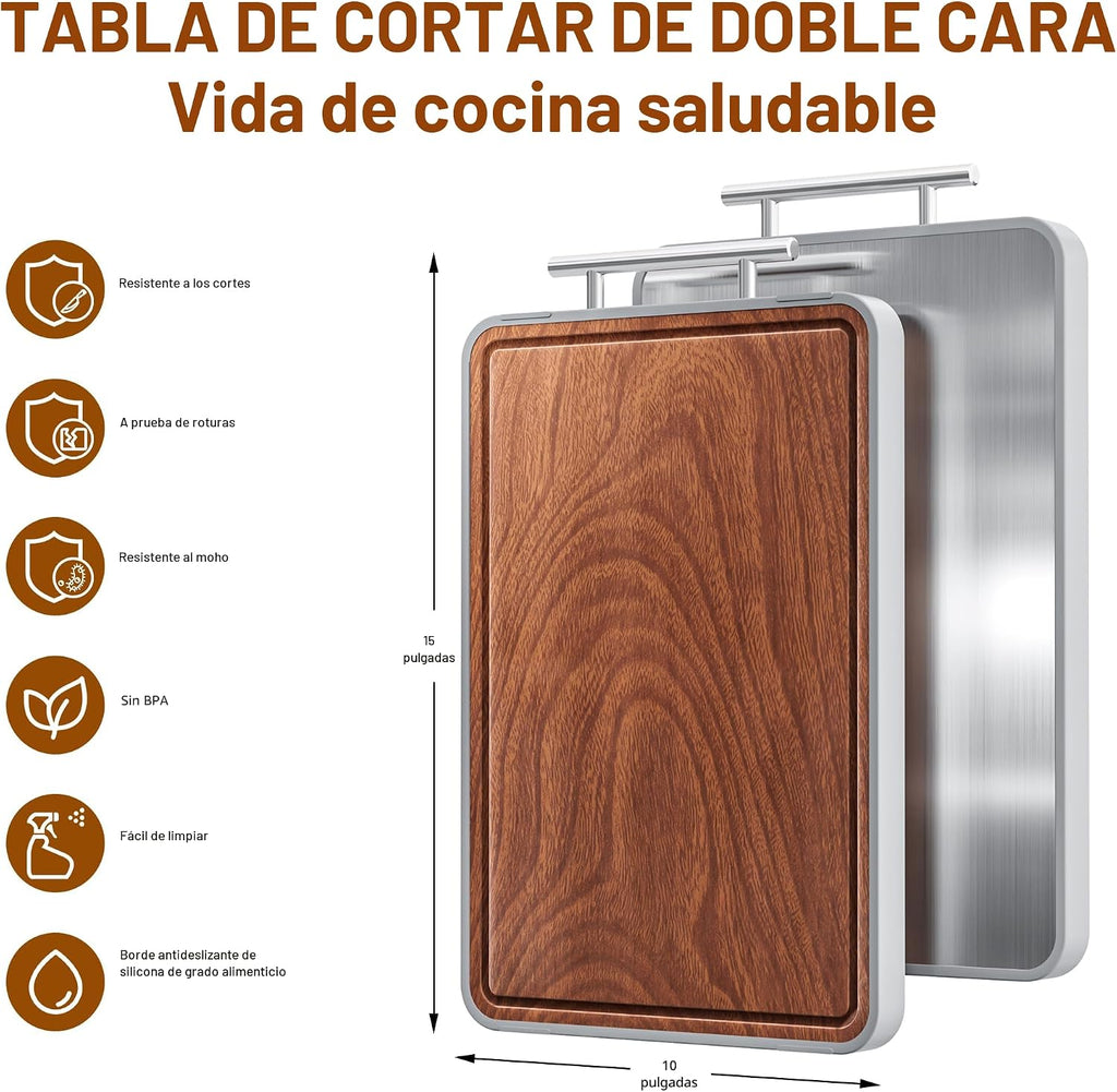 Tablas de cortar de titanio para cocina, tabla de cortar de madera...