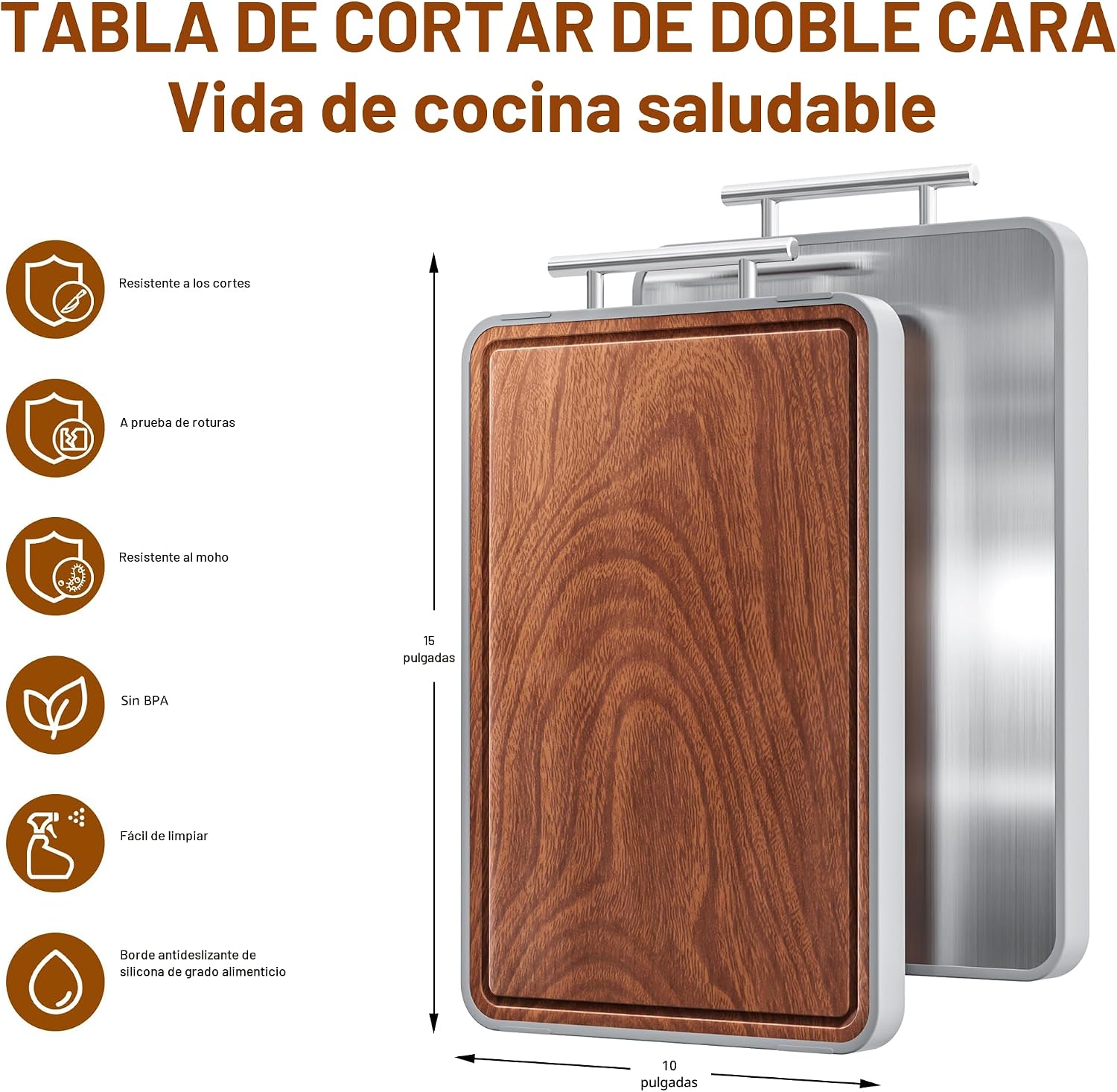 Tablas de cortar de titanio para cocina, tabla de cortar de madera...