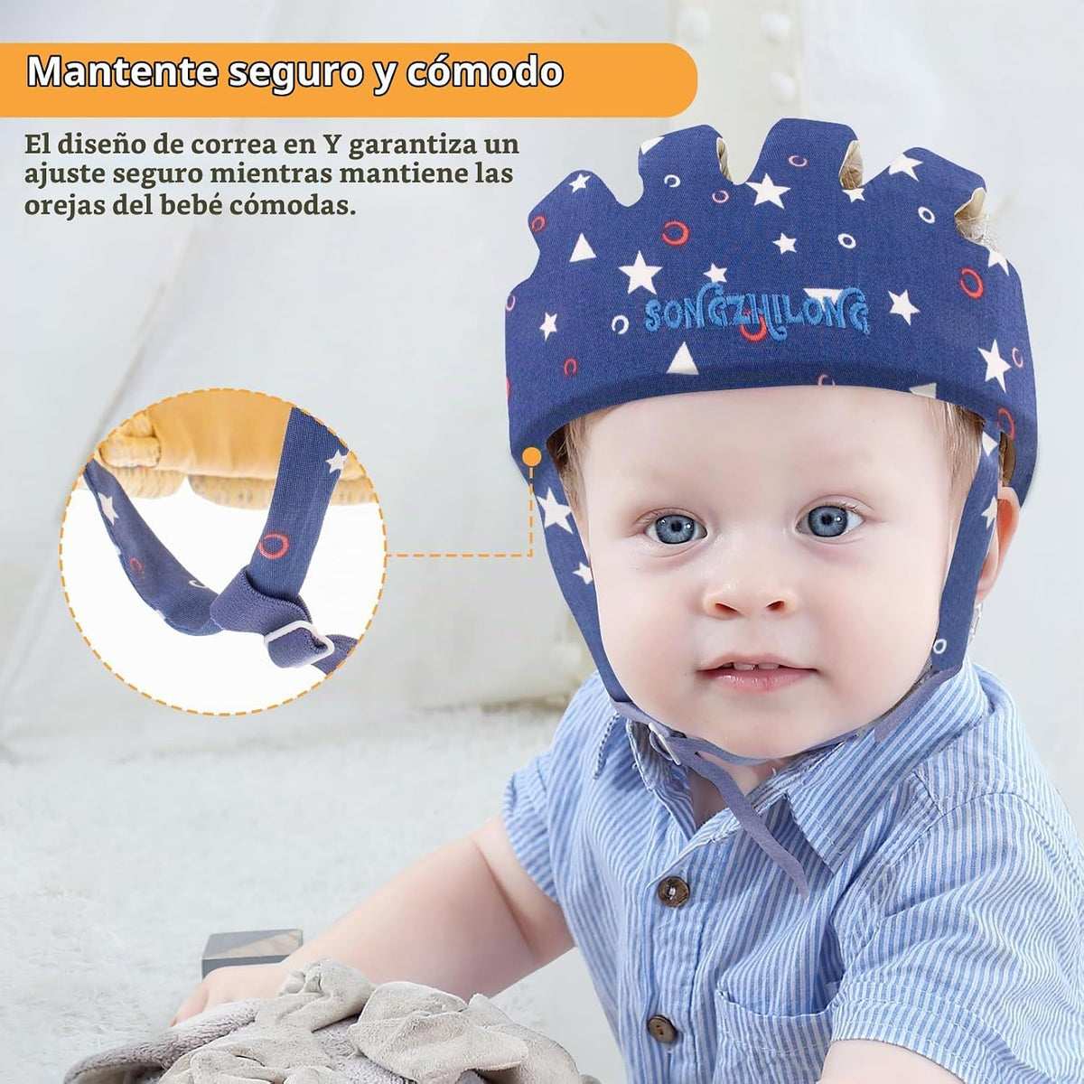 IULONEE Protector de Cabeza de Bebé Casco de Protección para Bebés...