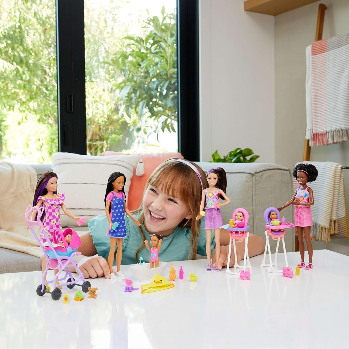 Barbie Skipper Babysitters Inc. Juego con muñeca morena | Muñeca mo...