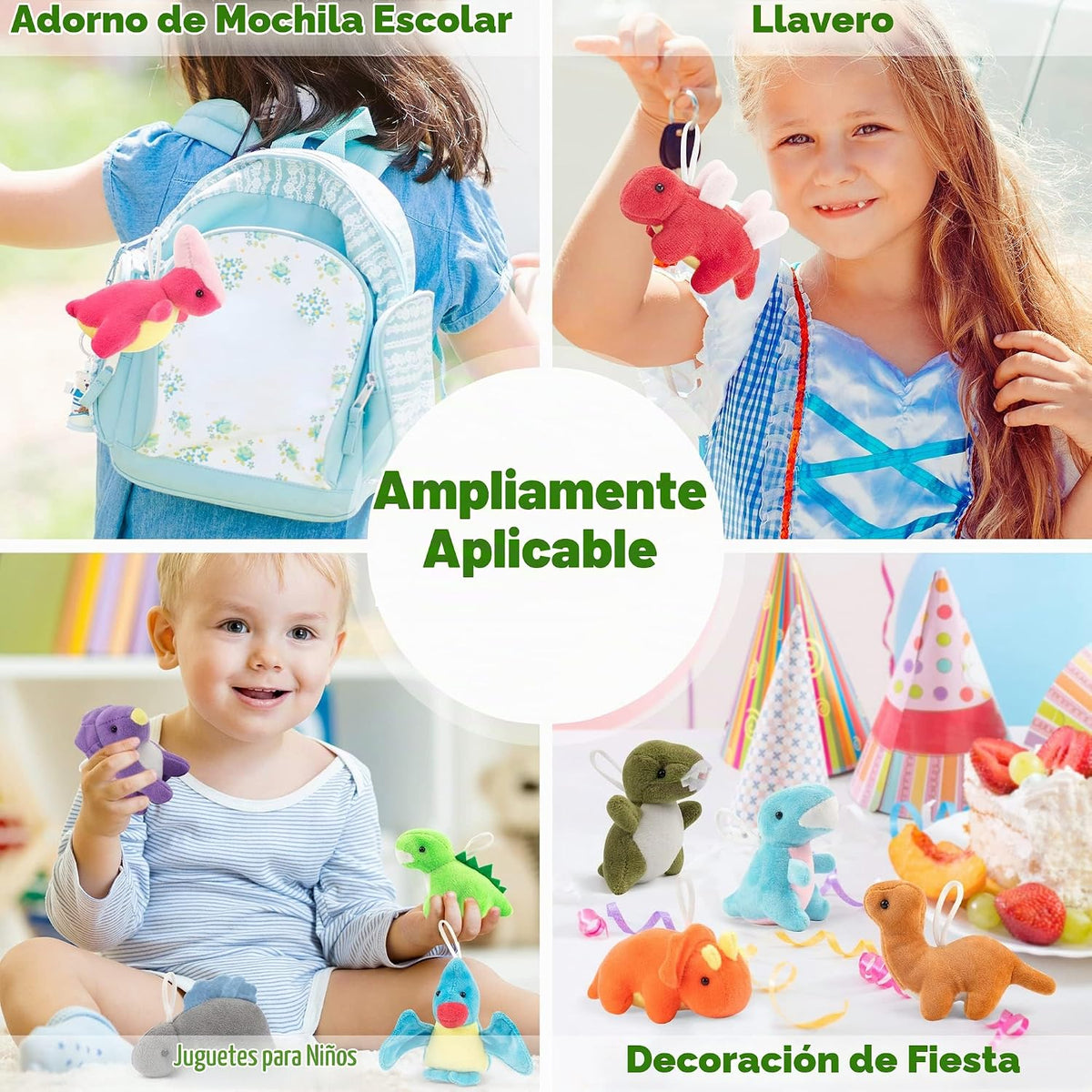 Mocoosy Juego de animales de peluche de dinosaurio pequeño, paquete...