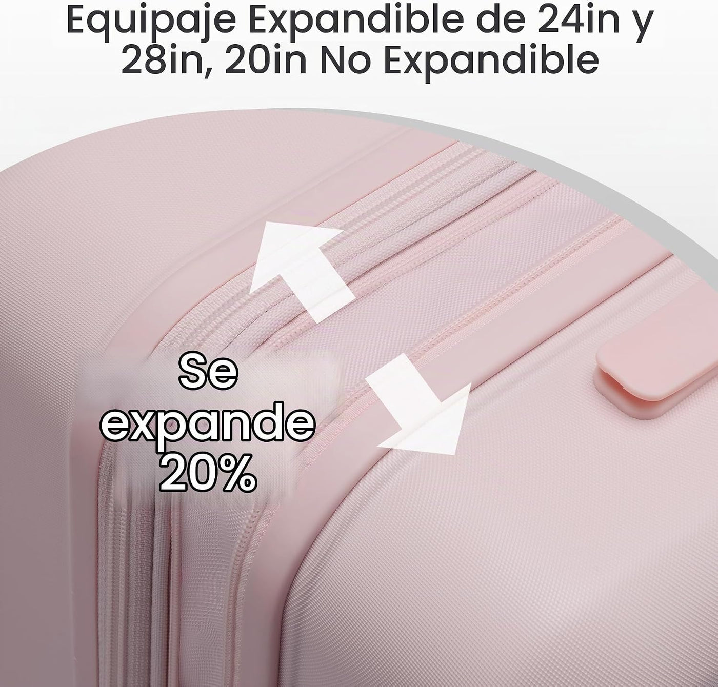 SHOWKOO Sets de equipaje, maleta ampliable con doble ruedas, bloque...
