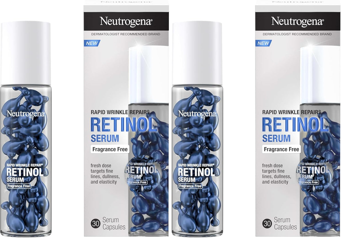 Neutrogena Cápsulas de suero facial de retinol para reparación rápi...