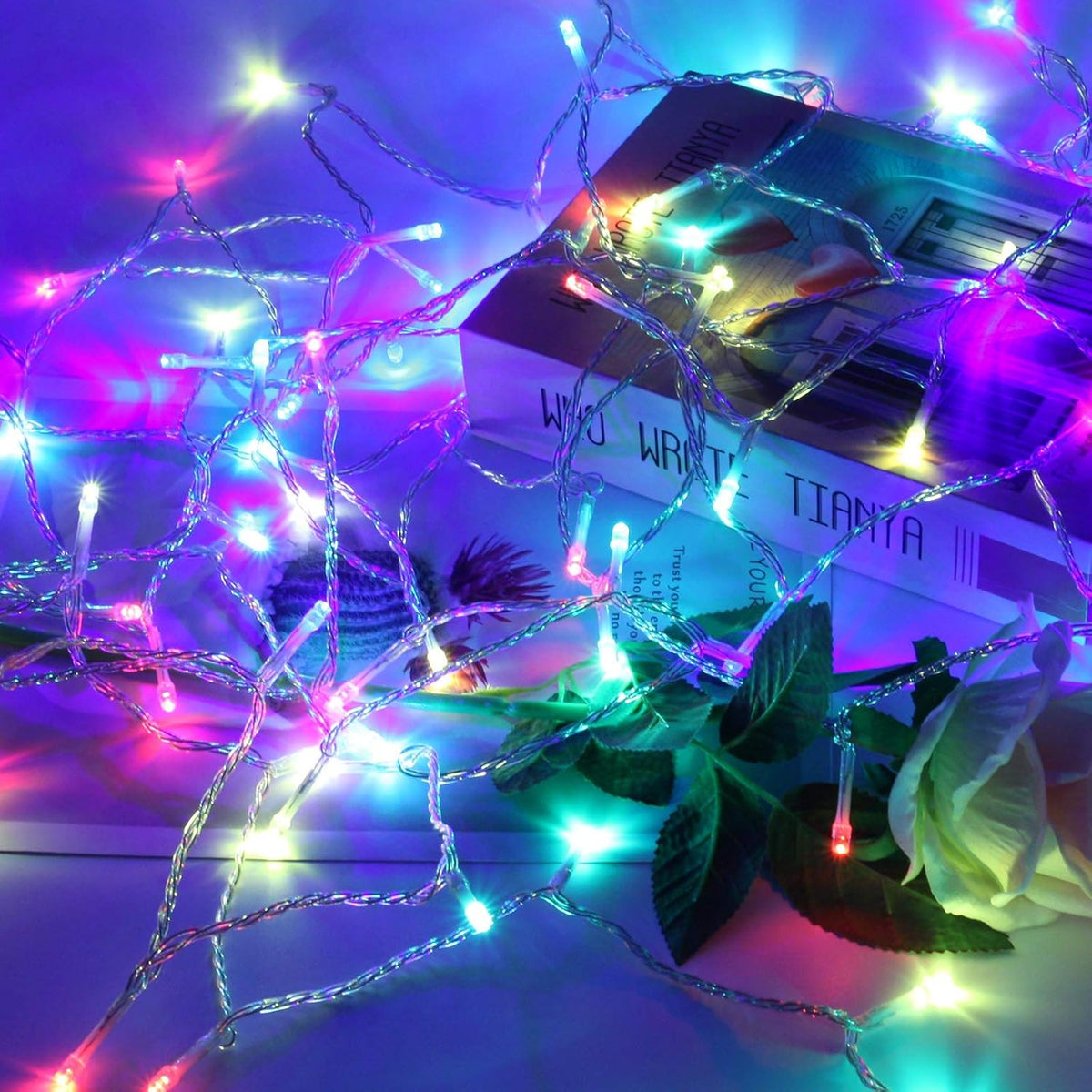 200 luces de cadena conectables LED, luces navideñas de 66 pies par...