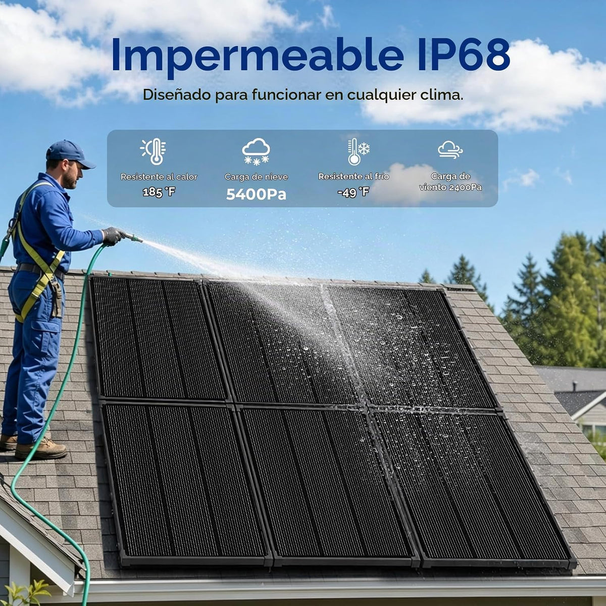 AeternaSol Paneles solares de 600 W, 3 paneles solares de 200 vatio...